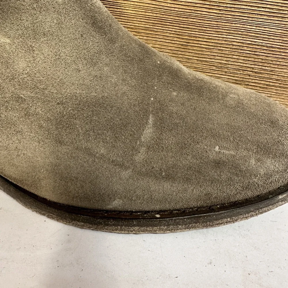 Frye Cara Suede Ankle Boots WMN SZ 7B Tan Western Boho Minimalist Festival 4015